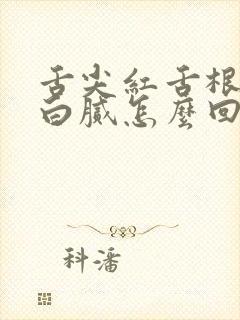 舌尖红舌根苔厚白腻怎么回事