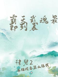 霸天武魂最新章节列表