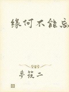 缘何不能忘记你
