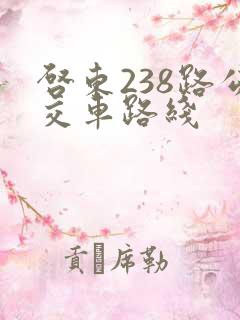 启东238路公交车路线