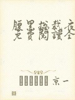 腹黑总裁夜夜宠免费阅读全文