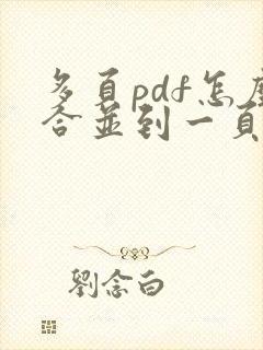 多页pdf怎么合并到一页