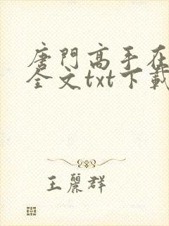 唐门高手在异世全文txt下载