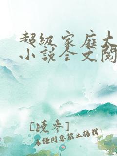 超级家庭大杂烩小说全文阅读