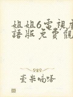 姐姐6电视剧国语版免费观看