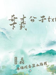 奇才公子txt下载