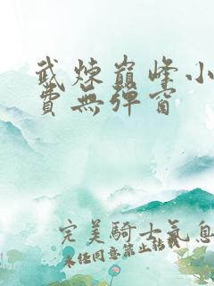 武炼巅峰小说免费无弹窗