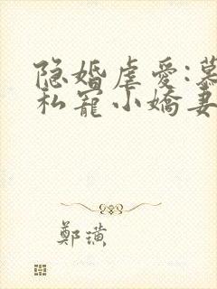 隐婚虐爱:慕少私宠小娇妻