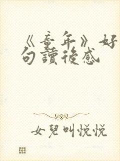 《童年》好词好句读后感