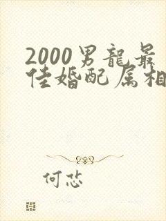 2000男龙最佳婚配属相