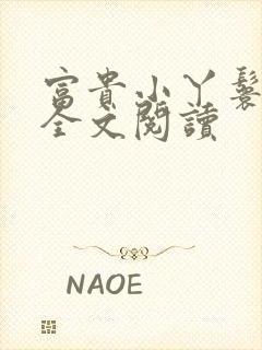 富贵小丫鬟小说全文阅读
