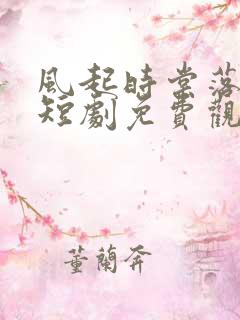 风起时棠落无声短剧免费观看