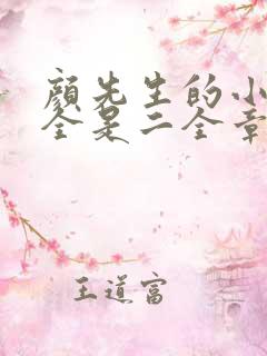 颜先生的小娇宠全是二全章免费阅读