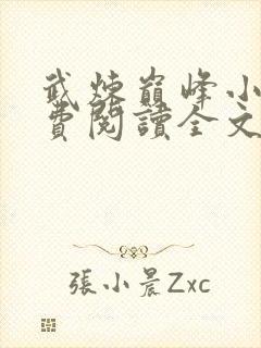武炼巅峰小说免费阅读全文无窗口