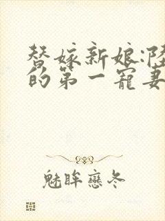替嫁新娘:陆总的第一宠妻