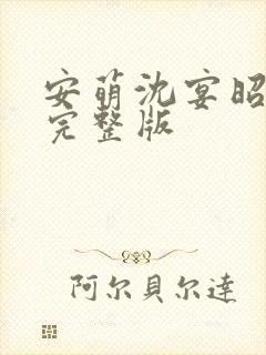 安萌沈宴昭小说完整版
