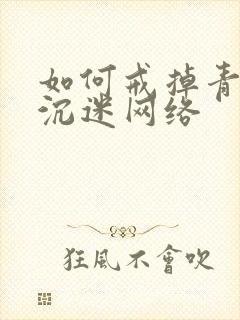 如何戒掉青少年沉迷网络