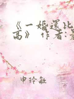 《一婚还比一婚高》 作者:晨雾的光