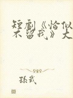 短剧《恰似晚风不留我》大结局