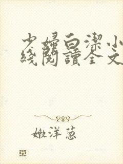 少妇白洁小说在线阅读全文