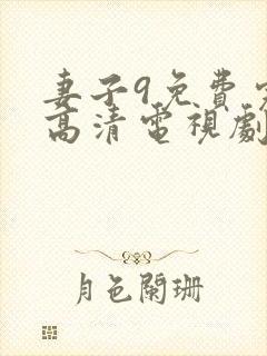 妻子9免费完整高清电视剧在线观看