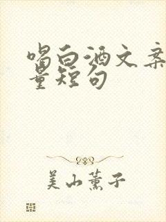 喝白酒文案高质量短句