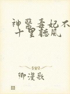 神医毒妃不好惹 十里听风