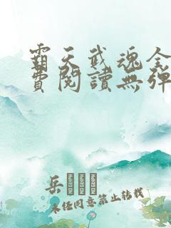 霸天武魂全本免费阅读无弹窗