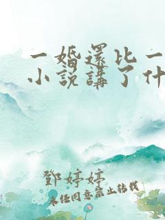 一婚还比一婚高小说讲了什么