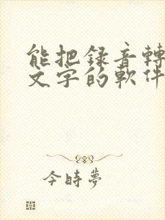 能把录音转化成文字的软件
