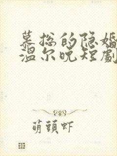 慕总的隐婚罪妻温尔晚短剧