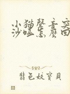 小猫声音突然变沙哑怎么回事