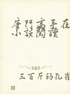 唐门高手在异世小说阅读