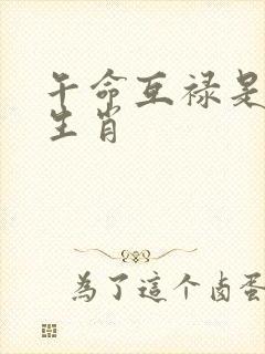 午命互禄是什么生肖