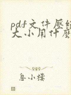 pdf文件压缩大小用什么软件