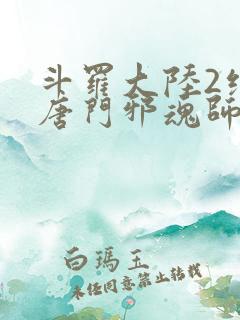 斗罗大陆2绝世唐门邪魂师