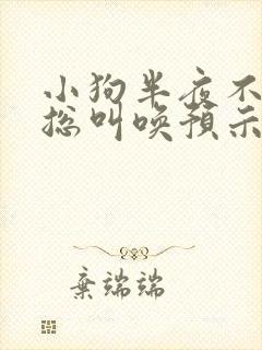 小狗半夜不睡觉总叫唤预示着什么