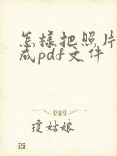 怎样把照片转换成pdf文件
