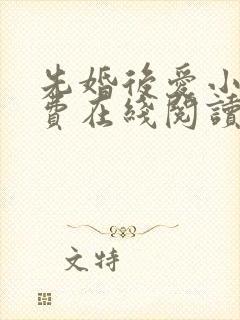 先婚后爱小说免费在线阅读