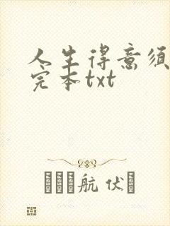 人生得意须纵欢完本txt
