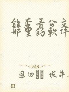 能查看公交车在哪里的软件叫什么