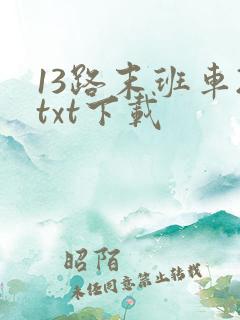 13路末班车2txt下载