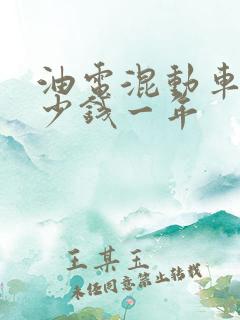 油电混动车险多少钱一年
