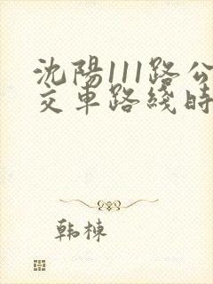 沈阳111路公交车路线时间表