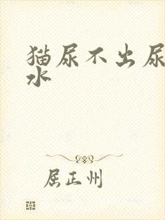 猫尿不出尿吐黄水