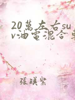 20万左右suv油电混合车型推荐