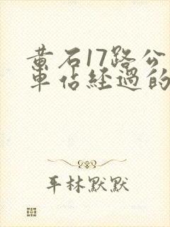 黄石17路公交车站经过的站点