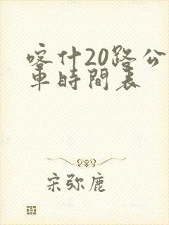 喀什20路公交车时间表