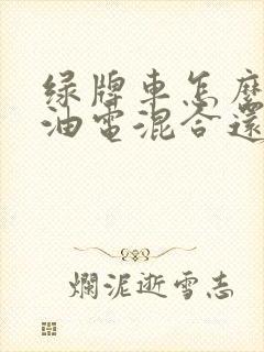 绿牌车怎么区分油电混合还是纯电动
