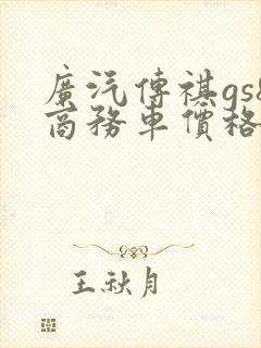 广汽传祺gs8商务车价格多少?